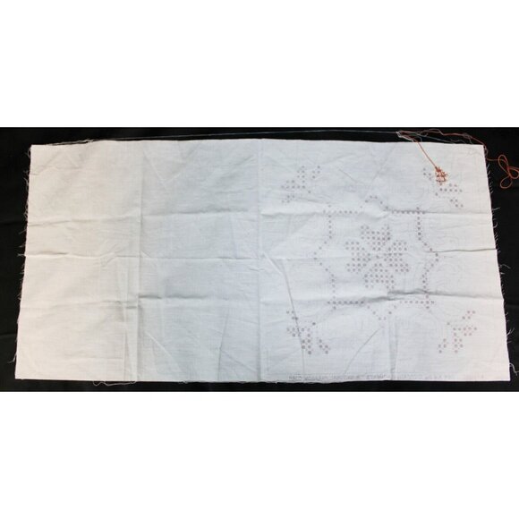 Vtg Paragon's Creative Moments Embroidery Heart Unfinished Handkerchief Panel - Picture 5 of 16